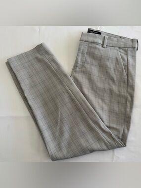 Liverpool Light Gray Windowpane Dress Pants